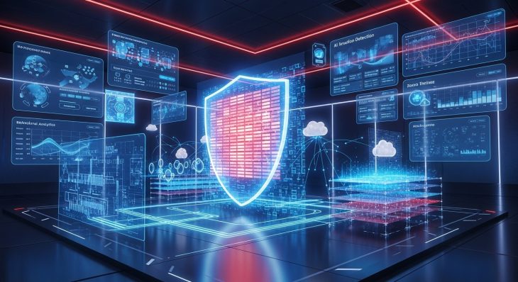 Advanced Firewall Security protecting enterprise hybrid network infrastructure