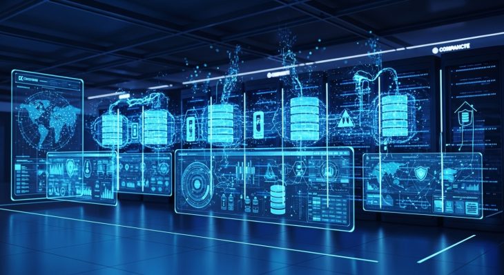Advanced Data Security Management dashboard with encryption and access control systems
