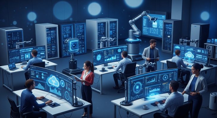 Advanced Enterprise Technology Innovation dashboard with automation and digital transformation systems