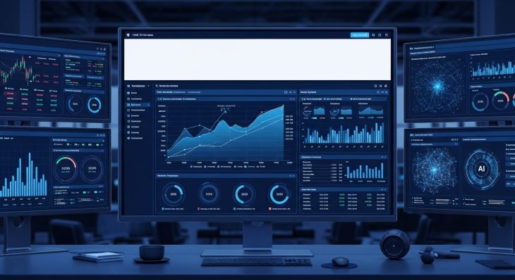 Advanced Business Data Analysis dashboard with AI forecasting and executive KPI insights