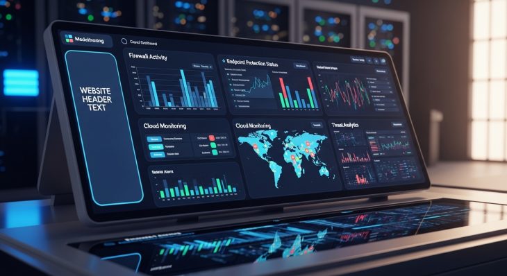 Security Solutions dashboard showing network, endpoint, and cloud security monitoring