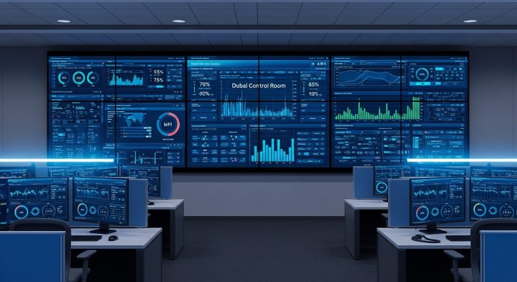 Advanced Control Room Performance Analysis dashboard with KPI monitoring and real-time data insights