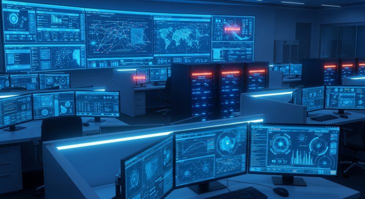 Advanced Network Firewall Protection for Dubai Control Room dashboard with real-time threat detection